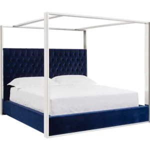 DALTON BED - KING - NAVY