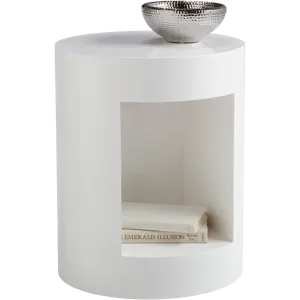 BEACON END TABLE - WHITE