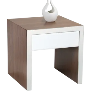 LAUDERDALE END TABLE - WHITE