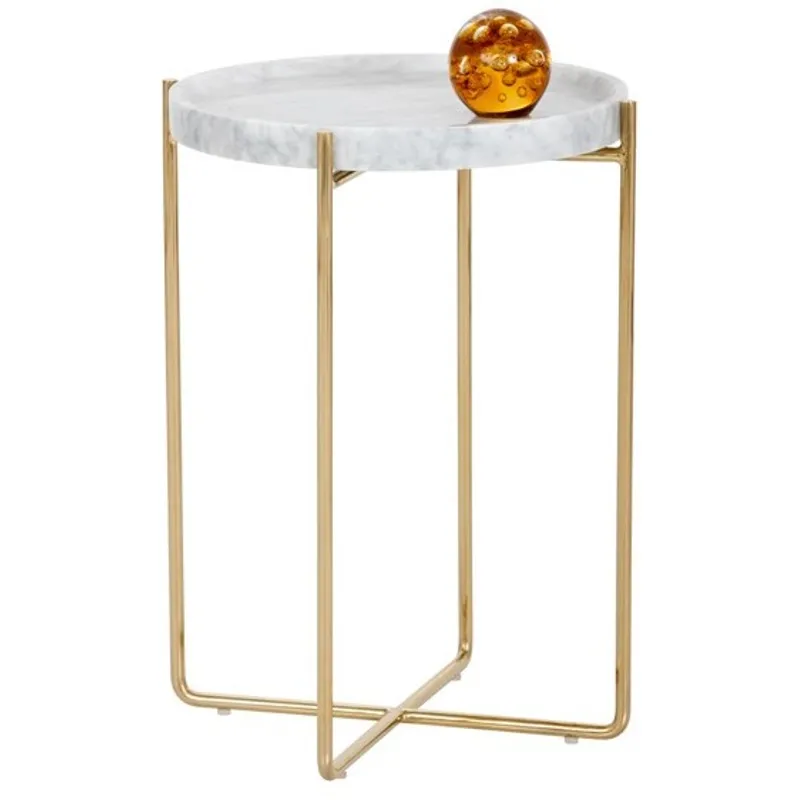 LIV SIDE TABLE - WHITE