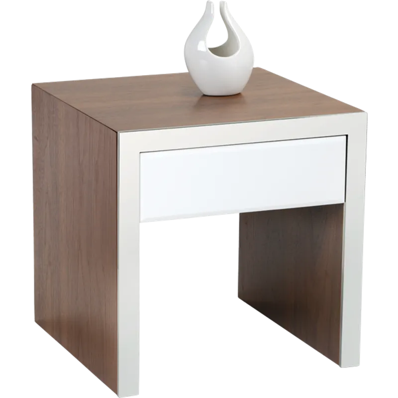 LAUDERDALE END TABLE - WHITE