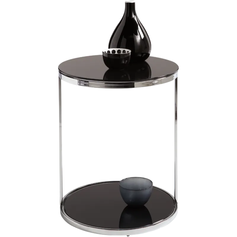 DAKOTA END TABLE - STAINLESS STEEL