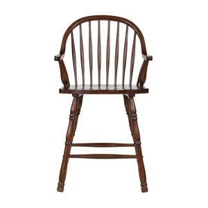 Andrews 24&rdquo; Windsor Arm Stool in Chestnut