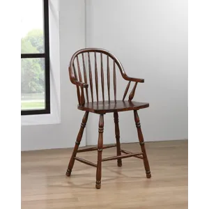 Andrews 24&rdquo; Windsor Arm Stool in Chestnut