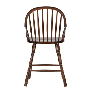 Andrews 24&rdquo; Windsor Arm Stool in Chestnut