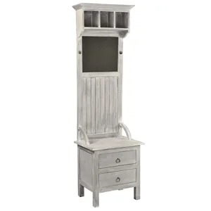 Shabby-Chic-Collection-Hall-tree-with-chalkboard-finished-in-a-Gray-wash-three-quarter-view-CC-CAB25