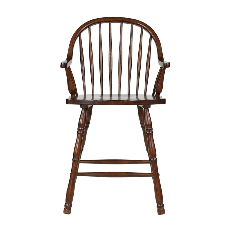 Andrews 24&rdquo; Windsor Arm Stool in Chestnut