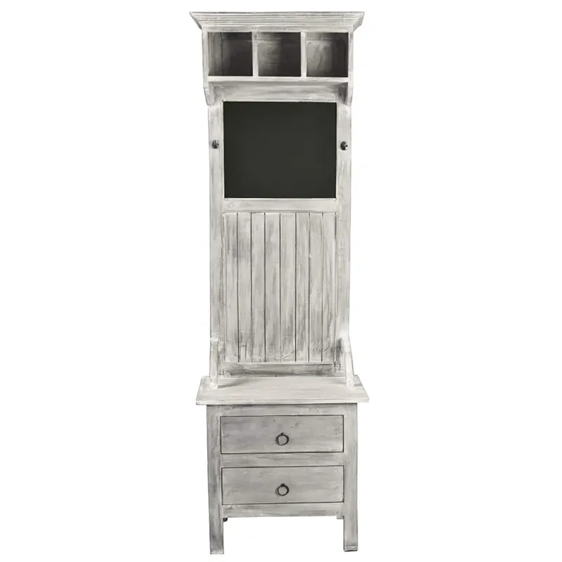 Shabby-Chic-Collection-Hall-tree-with-chalkboard-finished-in-a-Gray-wash-front-view-CC-CAB251S-SW.jp