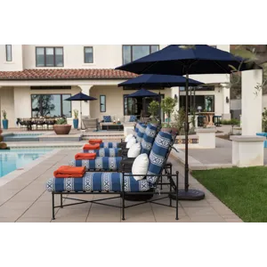 Provence Chaise Lounge in Canvas Flax w/ Self Welt