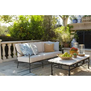 Provence Sofa in Canvas Flax w/ Self Welt