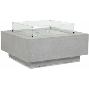 Gravelstone Square Fire Table w/ Glass Surround