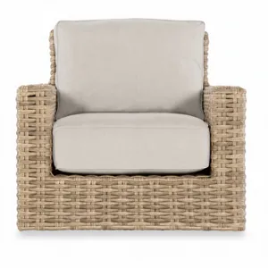 Havana Swivel Club Glider in Canvas Flax w/ Self Welt