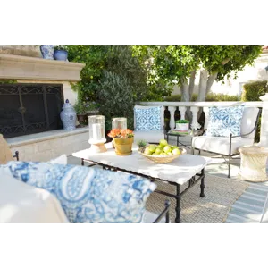 Provence Club Chair in Canvas Flax w/ Self Welt