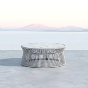 Miami Coffee Table with Honed Cararra Marble Top