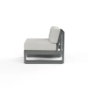 Redondo Armless Club in Cast Silver, No Welt