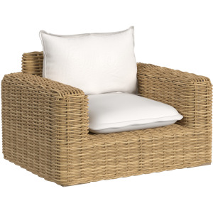Playa Club Chair in Soothe Pearl w/ Flange Welt