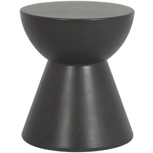Bazaar GRC Round End Table, Dark Gray Finish