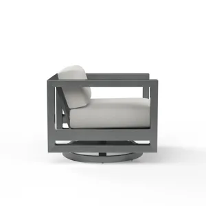 Redondo Swivel Club in Cast Silver, No Welt