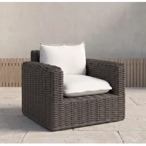 Cabo Club Chair in Soothe Pearl w/ Flange Welt