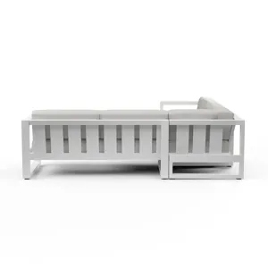 Newport Sectional in Cast Silver, No Welt