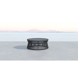 Milano Coffee Table w/ 40" Round Honed Absolute Granite Insert Top