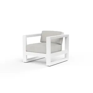 Newport Club Chair in Cast Silver, No Welt
