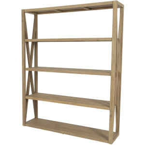 Coastal Teak X Bookcase