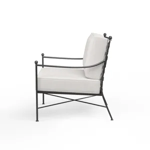 Provence Club Chair in Canvas Flax w/ Self Welt