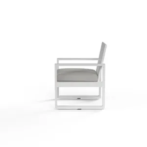 Newport Dining Chair in Cast Silver, No Welt