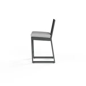 Redondo Barstool in Cast Silver, No Welt