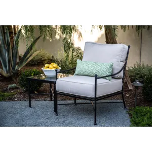 Provence Club Chair in Canvas Flax w/ Self Welt