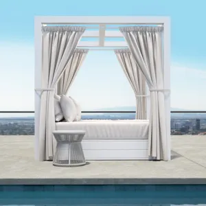Miami End Table with Honed Carrara Marble Top