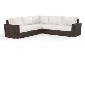 Montecito Sectional in Canvas Flax w/ Self Welt