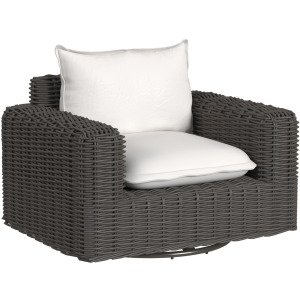 Cabo Swivel Club Glider in Soothe Pearl w/ Flange Welt