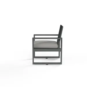 Redondo Dining Chair in Cast Silver, No Welt