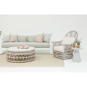 Dana Coffee Table with Honed Carrara Marble Top