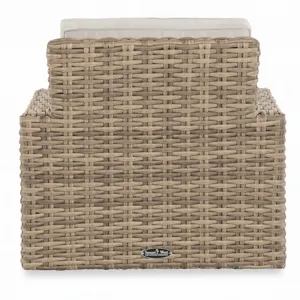 Havana Swivel Club Glider in Canvas Flax w/ Self Welt