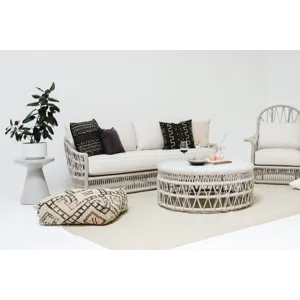 Dana Coffee Table with Honed Carrara Marble Top