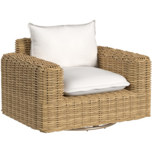 Playa Swivel Club Glider in Soothe Pearl w/ Flange Welt
