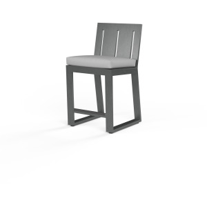Redondo Barstool in Cast Silver, No Welt