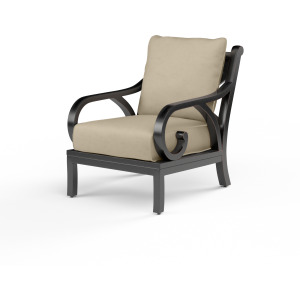 Monterey Club Chair in Linen Stone w/ Selt Welt