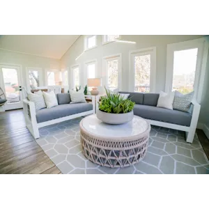 Dana Coffee Table with Honed Carrara Marble Top