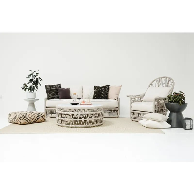 Dana Coffee Table with Honed Carrara Marble Top