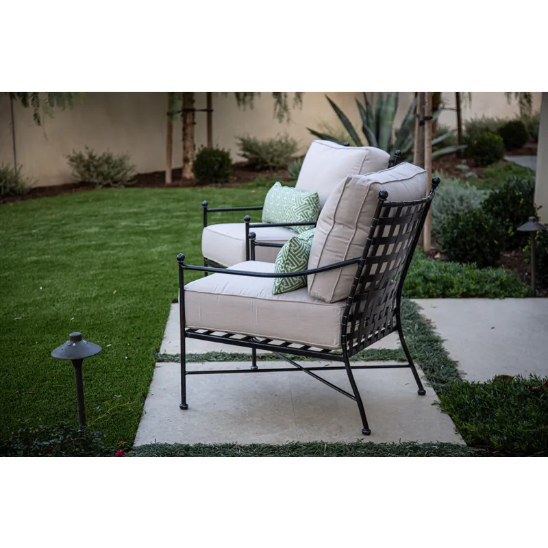 Provence Club Chair in Canvas Flax w/ Self Welt