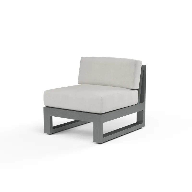 Redondo Armless Club in Cast Silver, No Welt