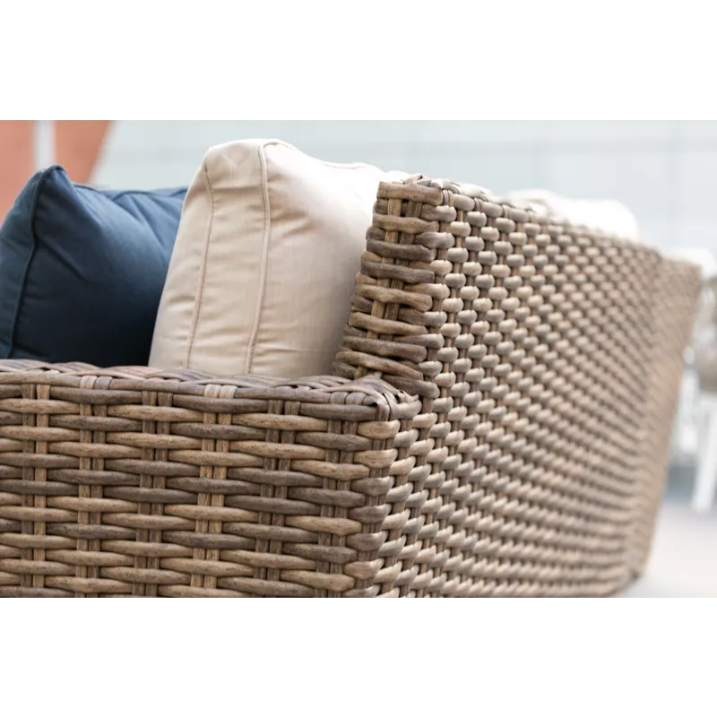 Havana Sofa in Canvas Flax w/ Self Welt