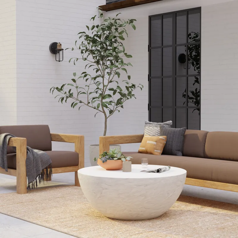 Bazaar Antique Stone Bowl Coffee Table