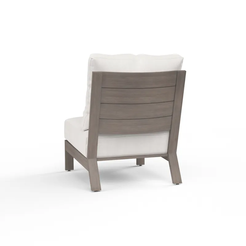 Laguna Armless Club in Canvas Flax, No Welt