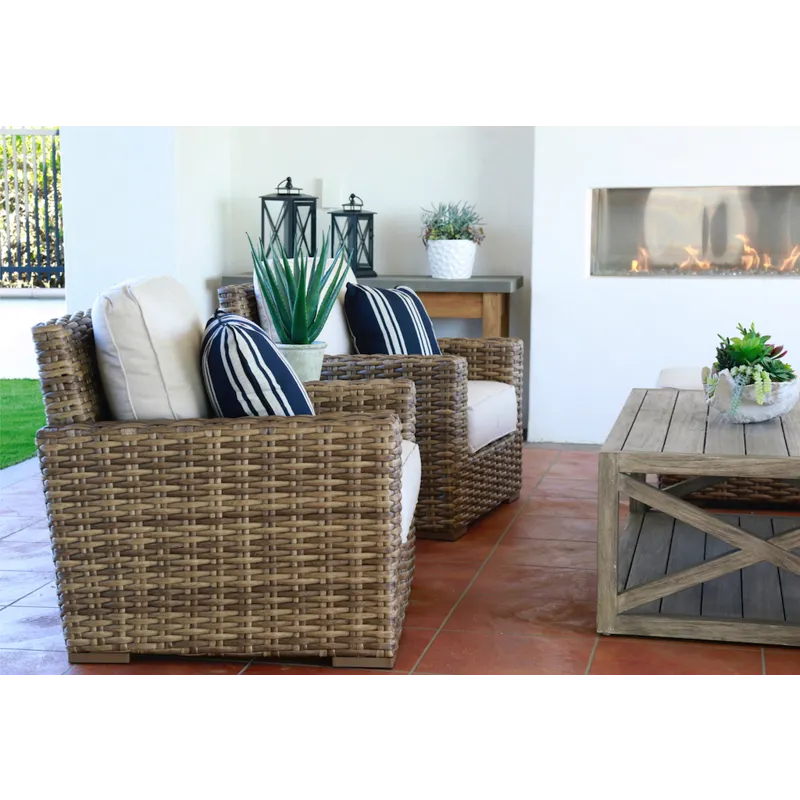 Havana Club Chair in Canvas Flax w/ Self Welt