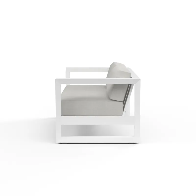Newport Club Chair in Cast Silver, No Welt